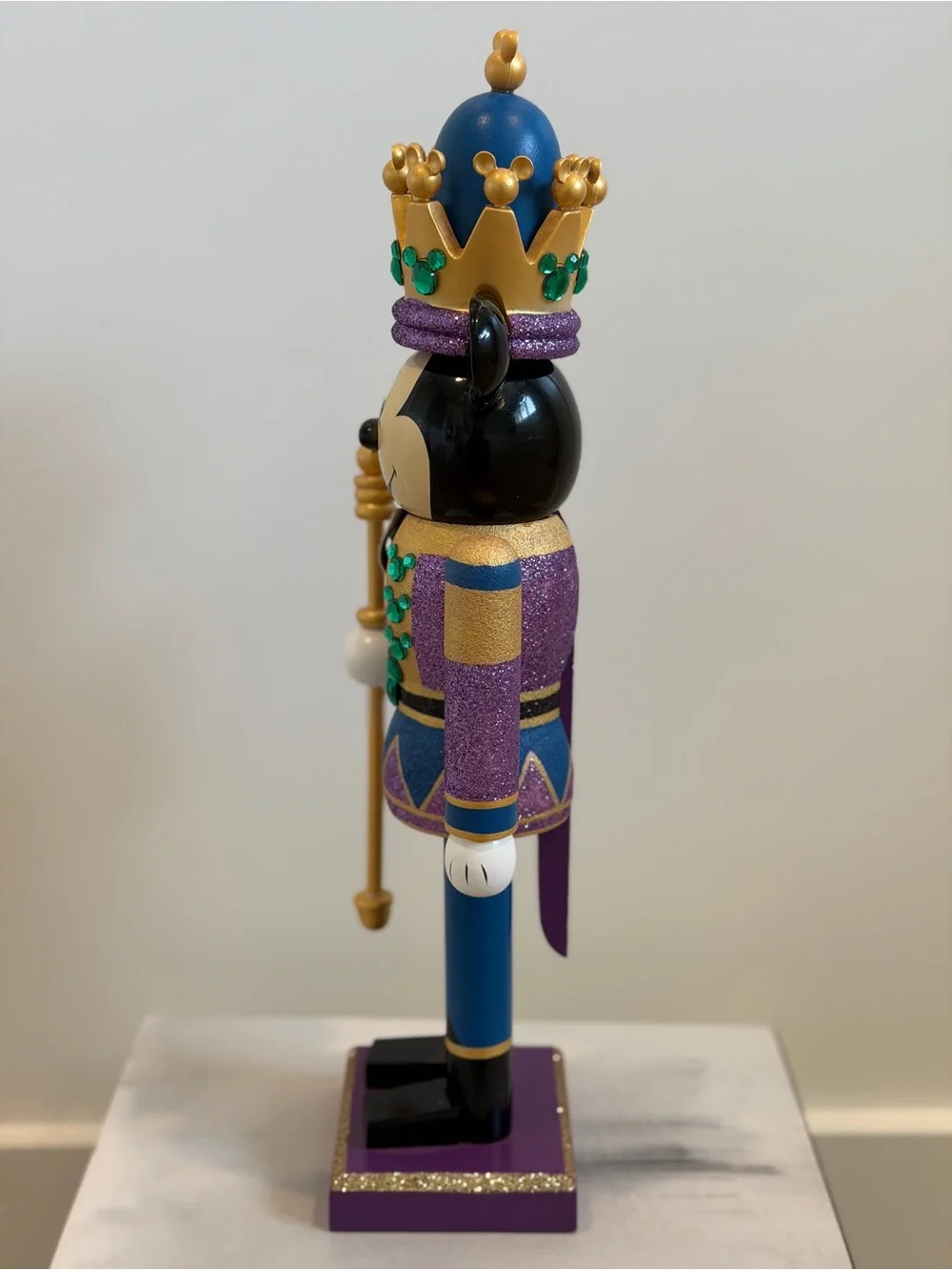 Disney Parks Mickey Mouse Purple King First Edition Nutcracker Figure